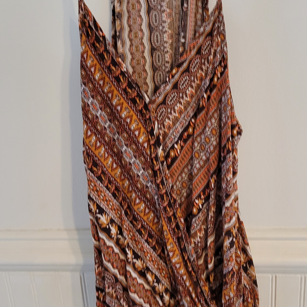 Bohemian Patterned Sleeveless Dress